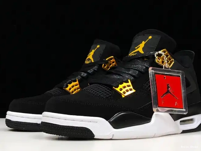 Bmlin Shoes Metallic Royalty Jordan 4 Air 308497-032 Gold-White Black 0625
